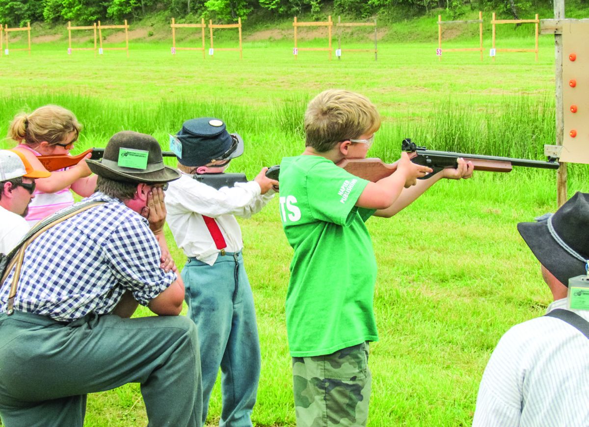 “Skirmishers in training” compete in the highly supervised BB gun match. When they turn 14 years old, they can become full N-SSA members.