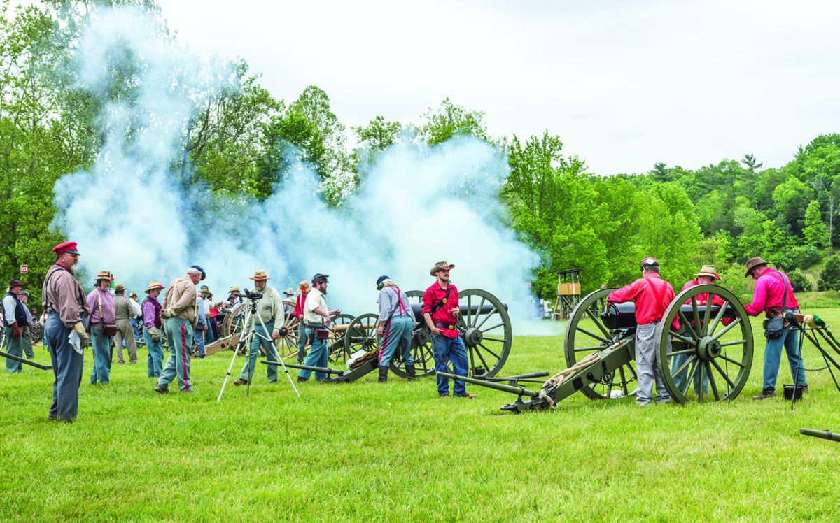 Despite the 90-degree temperatures, 48 guns competed in the cannon match including Smoothbores, Rifles and Howitzers.