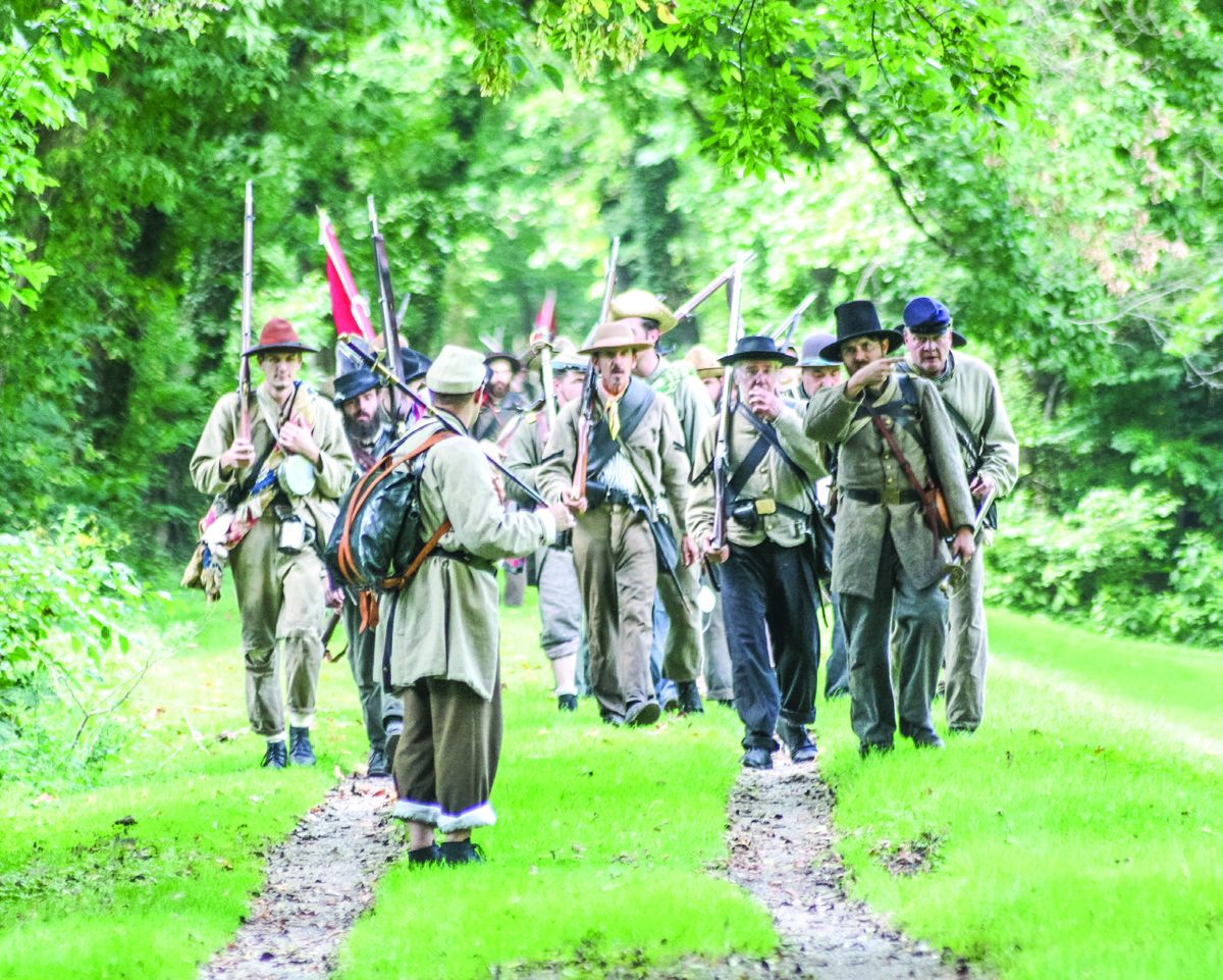 A.P. Hill Marchers Heading Down the C&O Canal Towpath after Crossing the Potomac River.