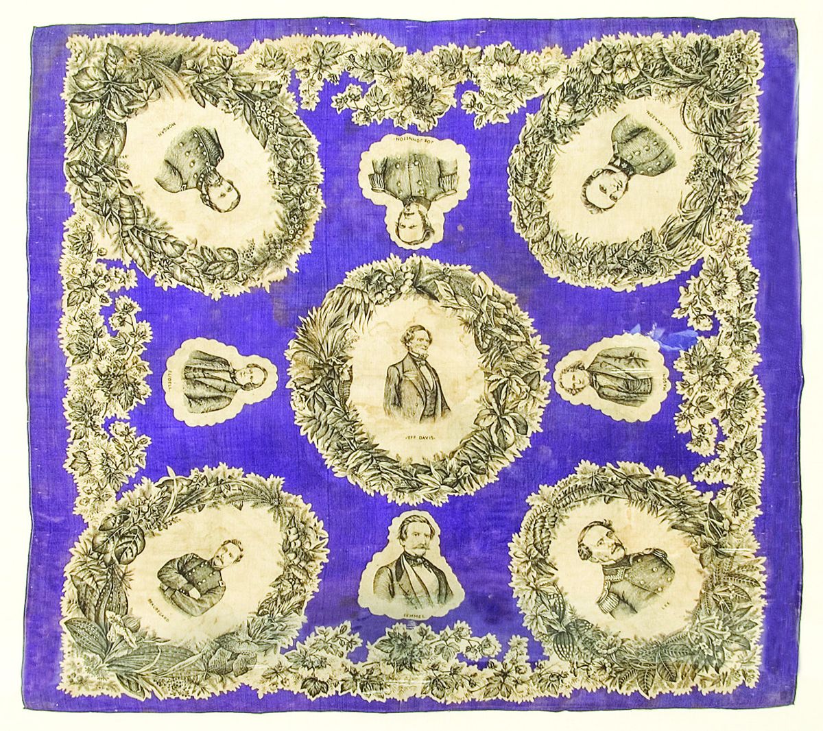 Purple color seen most often, including examples at Museum of the Confederacy and Smithsonian.