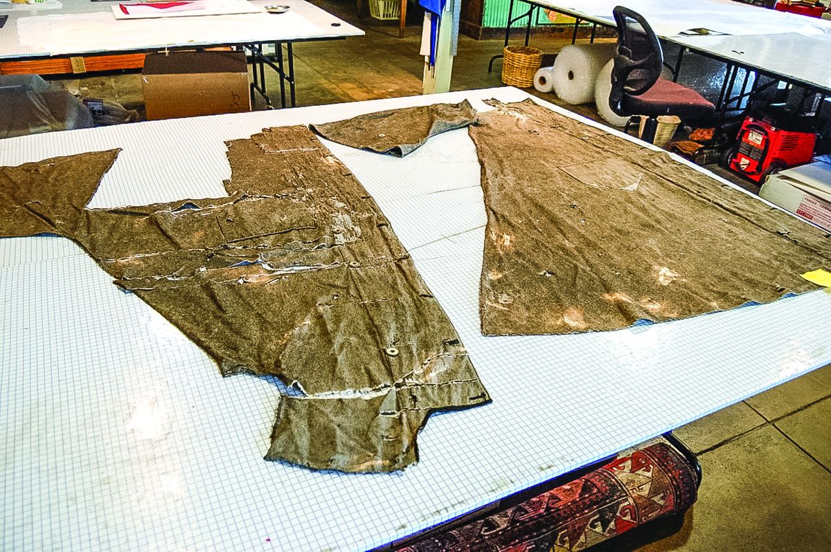 Coat panels, after disassembly.