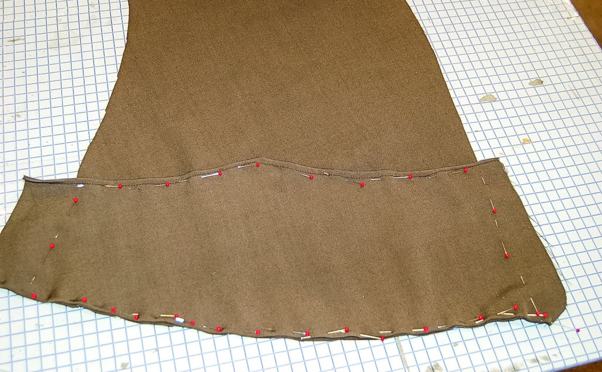 New sleeve, during fabrication.