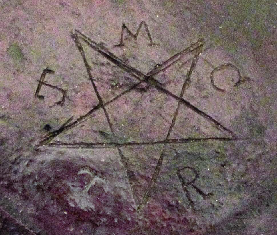 Note the orientation of the five pointed star in the close up above. (All photos Shannon Pritchard)