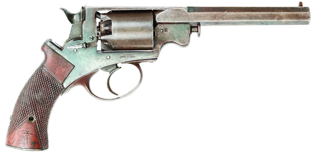 Overall view of the obverse of Mass. Arms Adams #554, sent home by Cpl. Wallace after capturing the gun from Virginia cavalry at Kelly’s Ford. (All photos Tim Prince)