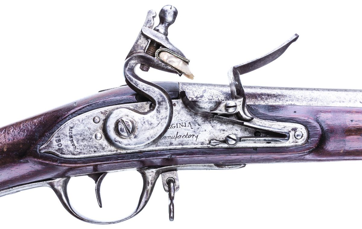 First Model Virginia Manufactory Smoothbore Musket, dated 1803, regimentally marked and issued to the 20th Virginia Regiment, Princess Anne County from the collection of Craig Bell.