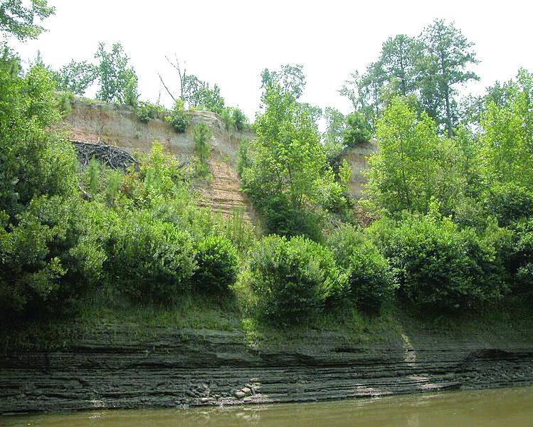 Fig. 3 Rainbow Banks showing collapse of river face.