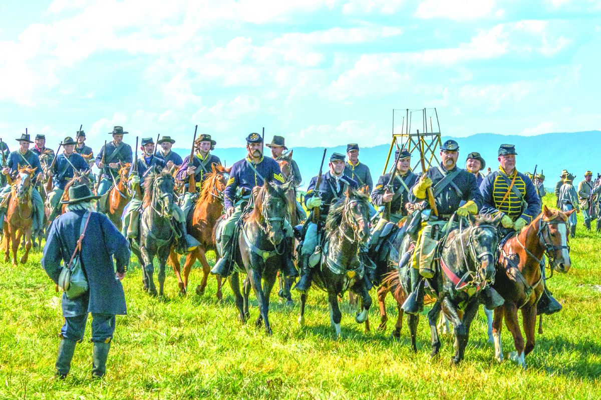Union cavalry heading to the battle.