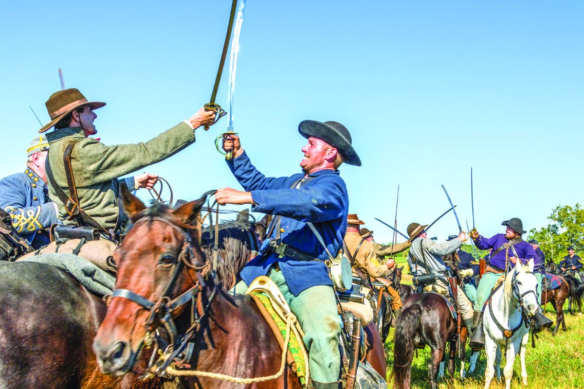 Union cavalry heading to the battle.