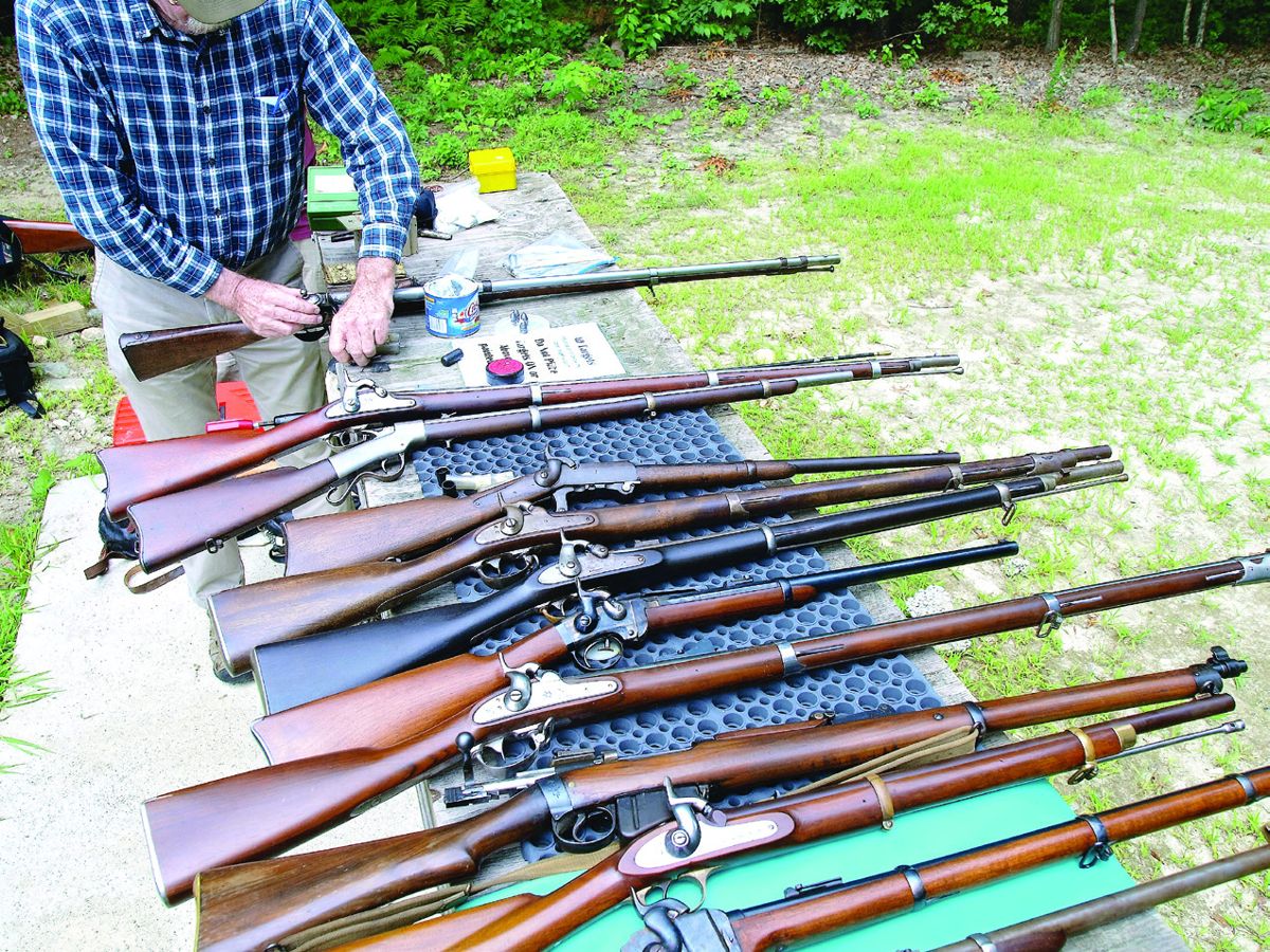 Massachusetts Antique Arms Collectors’ annual outing with a group of firearms for the event.