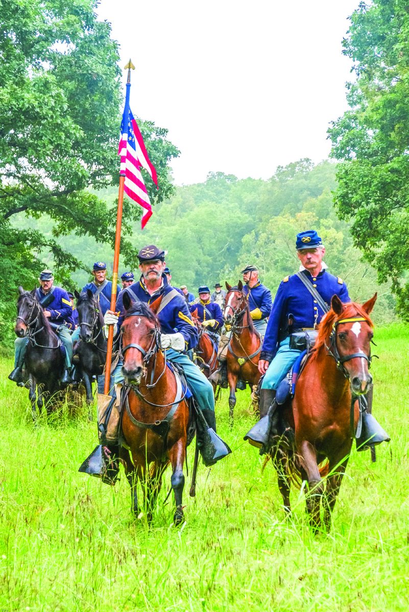These Union cavalrymen were the first mounted troops to ride across the same land that the Union Civil War troops camped there during the winter of 1863-1864.