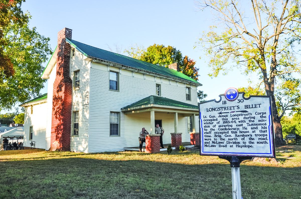 The restored Nenney home was Longstreet’s headquarters during the winter of 1863-64 in East Tennessee.