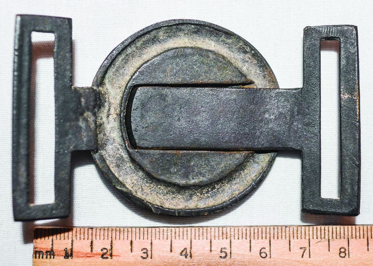 Back of two-piece belt buckle.