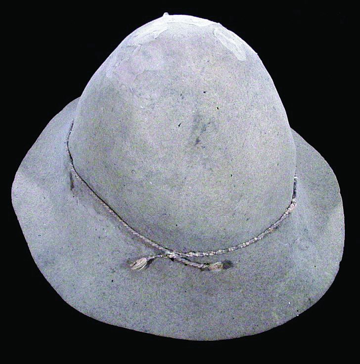 View of the rear of the hat.