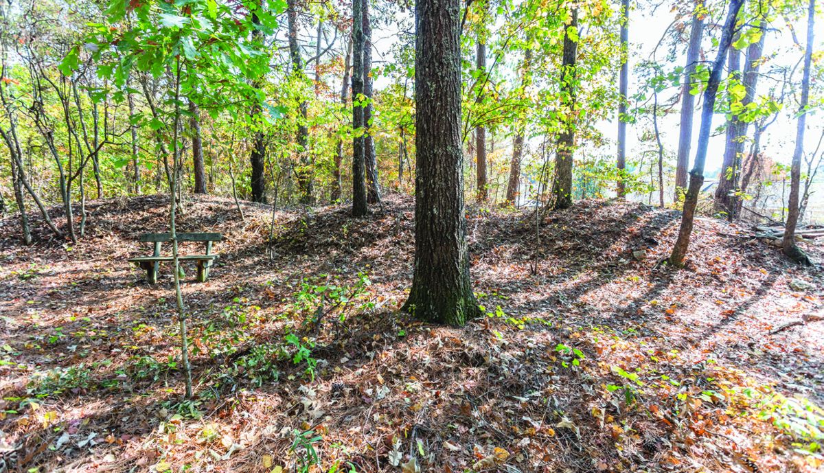 Fifth Indiana Battery Light Artillery’s cannon emplacements where the fatal shot was fired from on June 14, 1864.