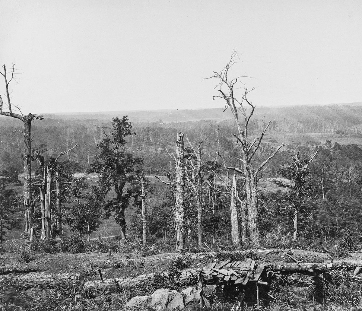 View from the Confederate lines on Kennesaw Mountain. (Library of Congress)