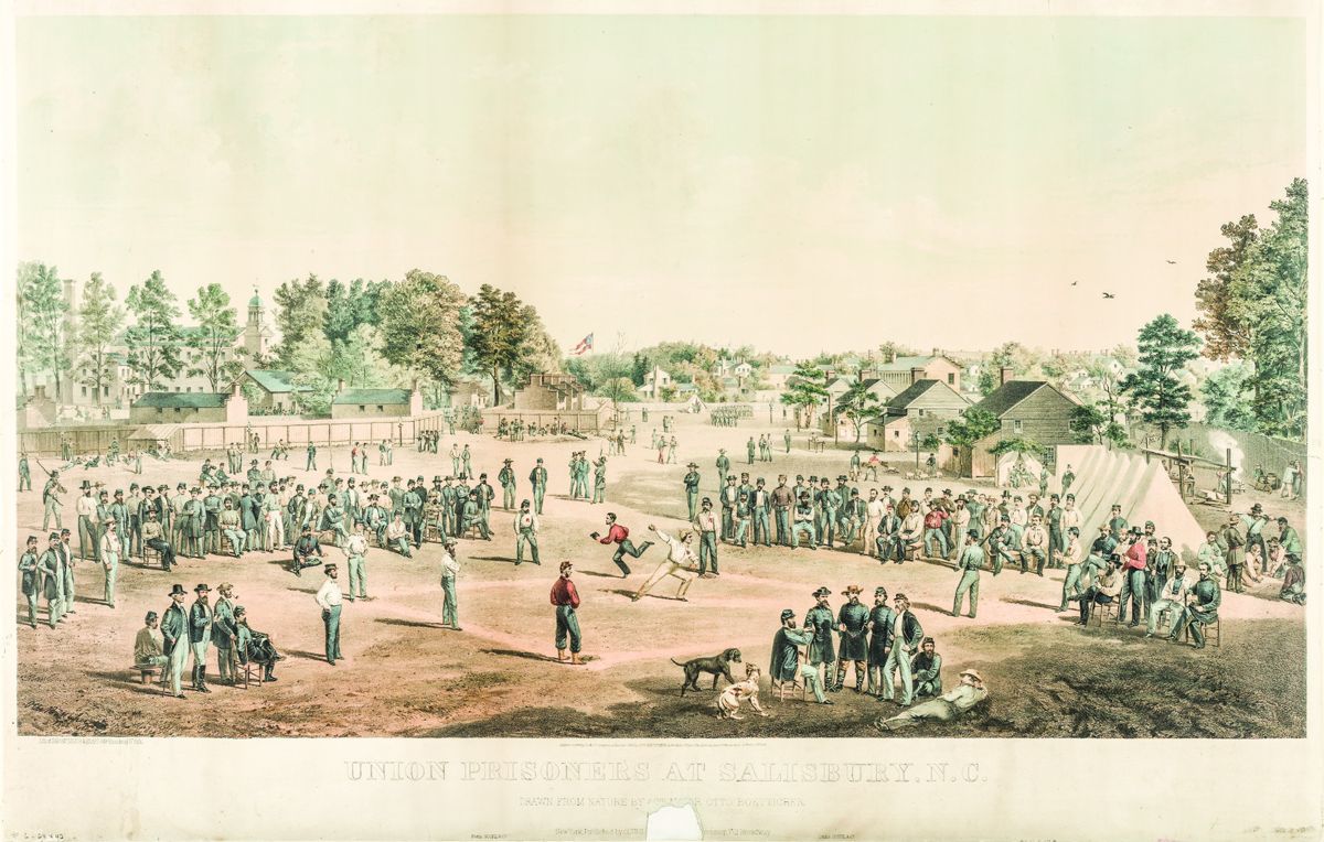 Union prisoners at Salisbury, N.C. drawn from nature by Act. Major Otto Boetticher; lith. of Sarony, Major & Knapp, 449 Broadway, N. York.