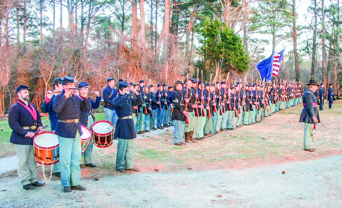 Standing at attention for the Dress Parade. (John Peterson)