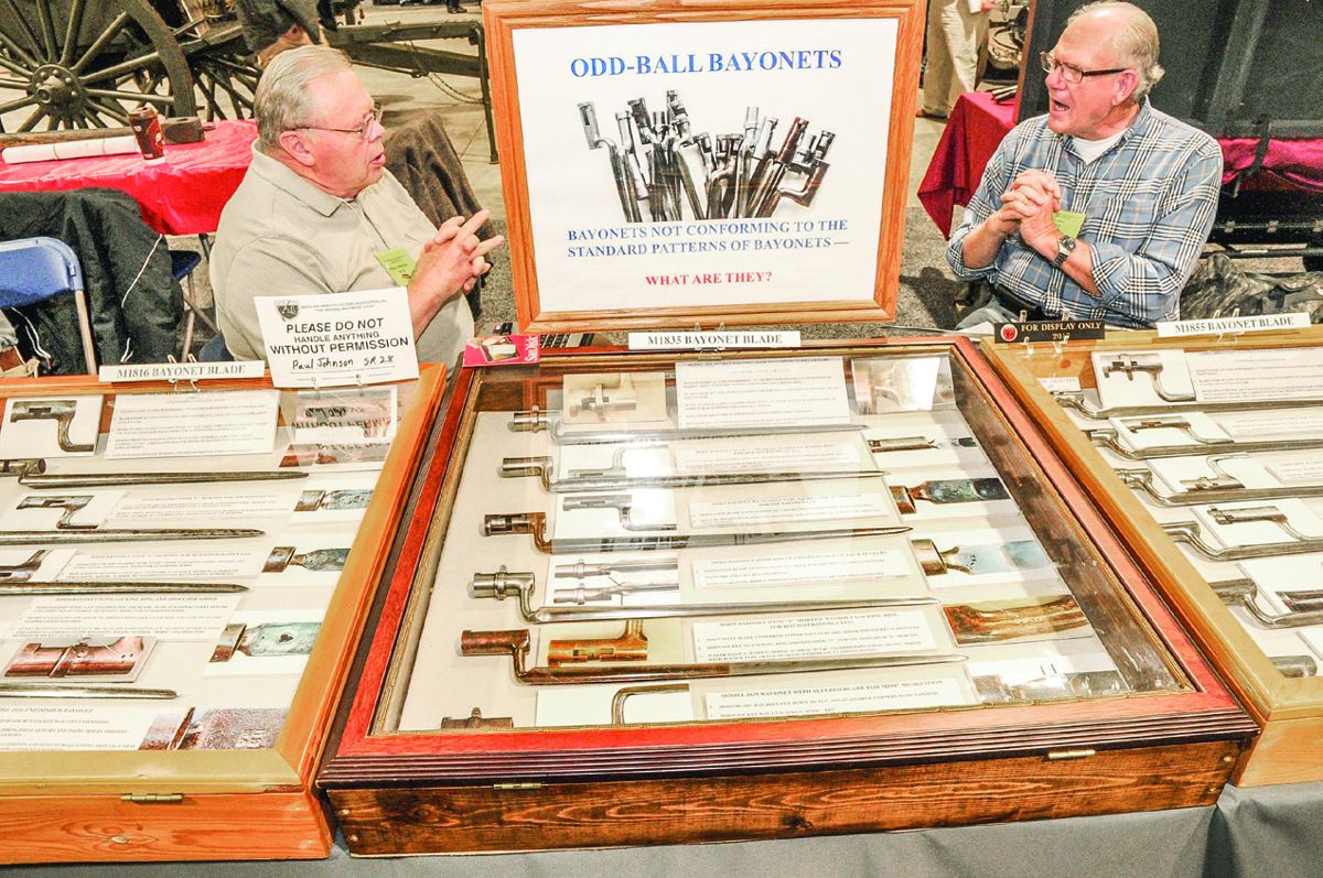 Paul D. Johnson’s award winning display “Oddball Civil War Bayonets”.