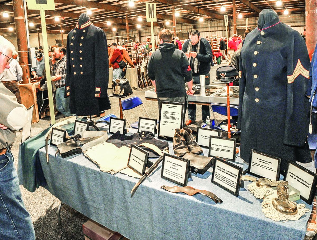 Timothy Wider’s display of U.S. Marine Corps during the Civil War.