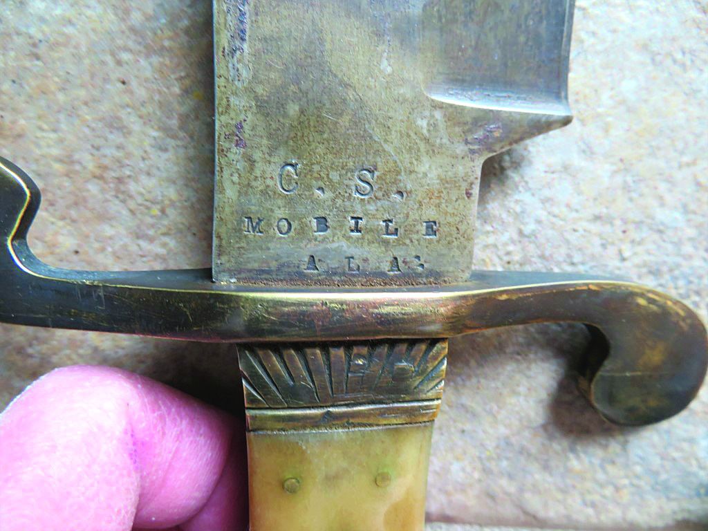 Though there are a few authentic Confederate knives maker- marked, there are none inspected “C.S.”.