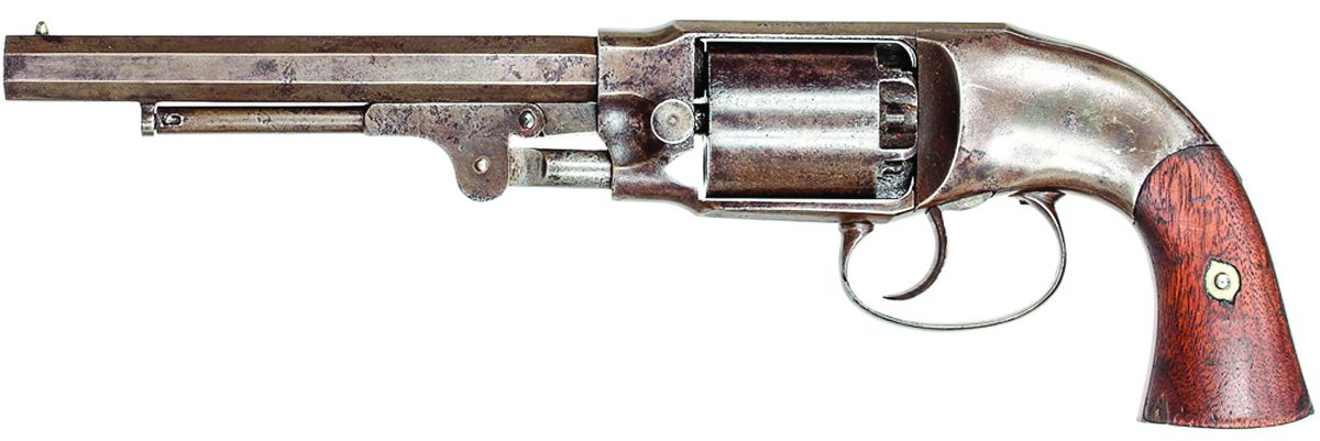 Reverse of martially marked Pettengill Army Revolver #4409.