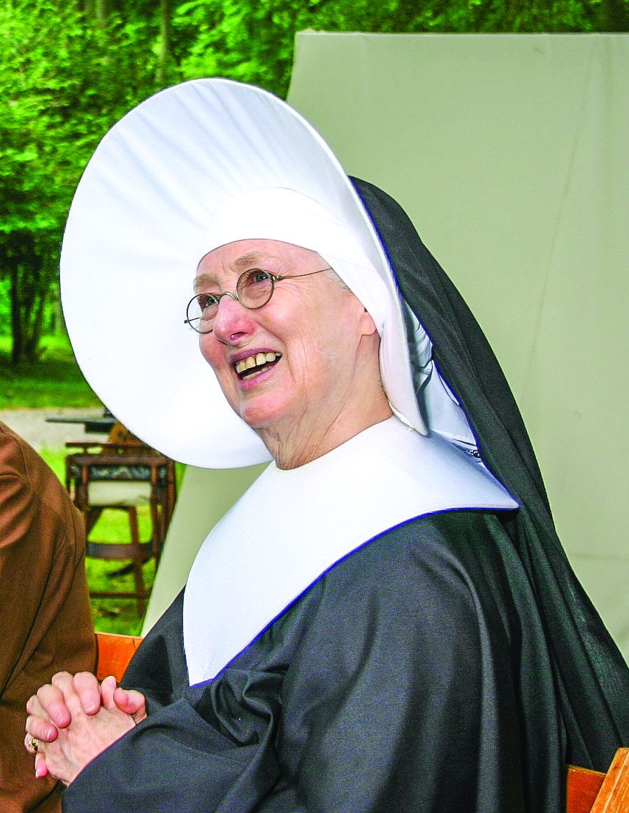 Sister Veronica, portrayed by Judi Buncher, speaks of her experience as a nurse aboard the USS Red Rover. (Christopher C. Wantuck)