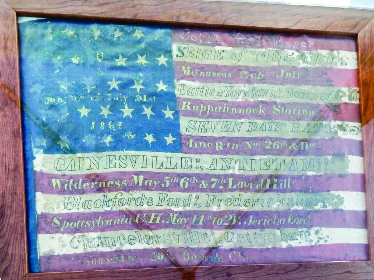 The restored flag of the 62nd Pennsylvania Infantry Volunteers,