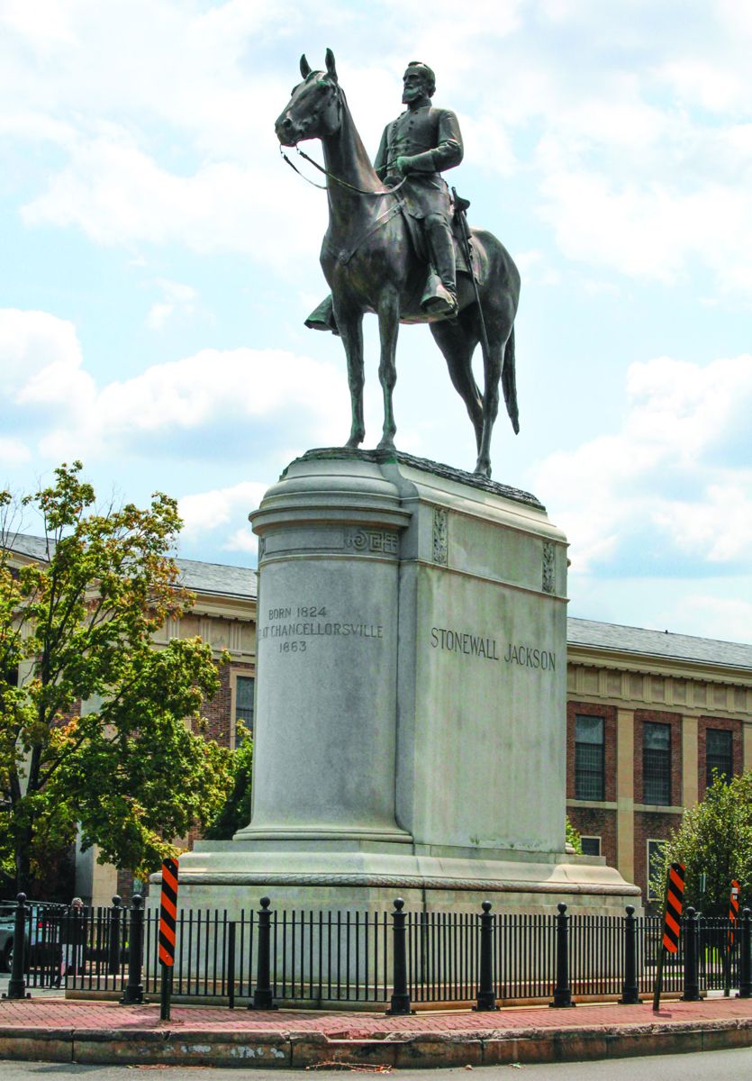 Thomas “Stonewall” Jackson – equestrian sculpture by Frederick William Sievers; unveiled October 11, 1919.