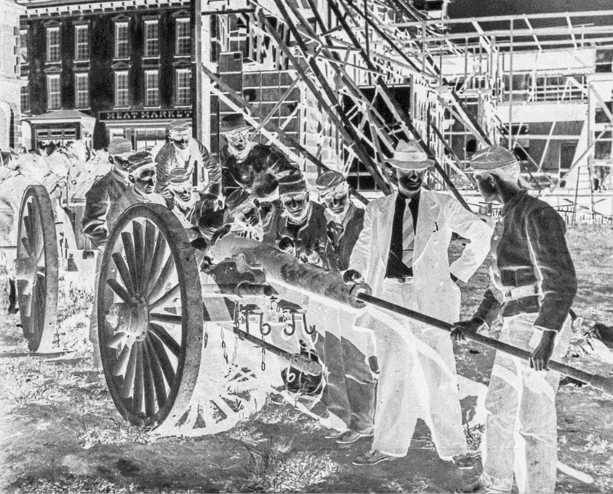 Wibur Kurtz Sr., on the movie set serving as technical advisor for Gone With the Wind. (Gordon Jones and the Atlanta History Center)