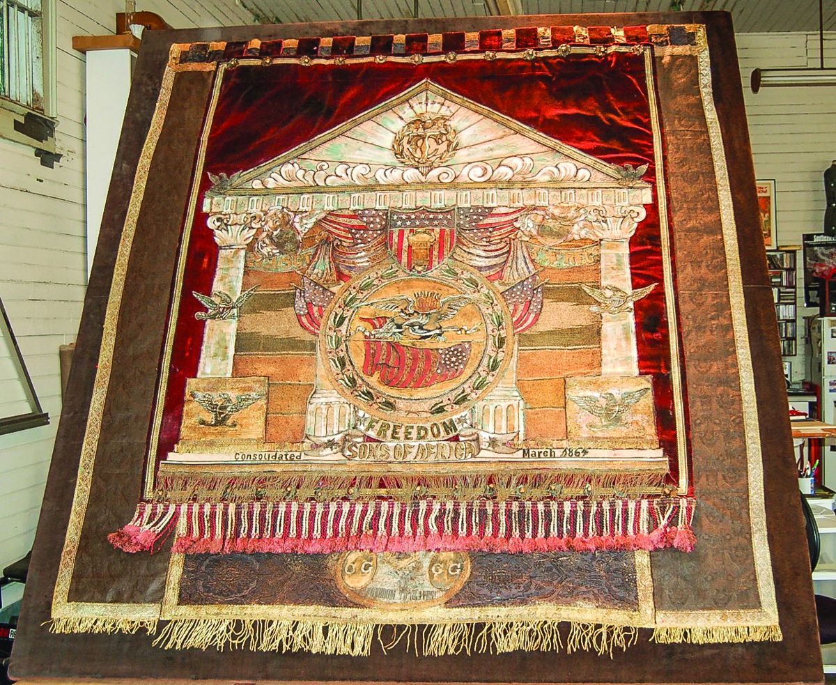 8. Banner, before stitching to mount.