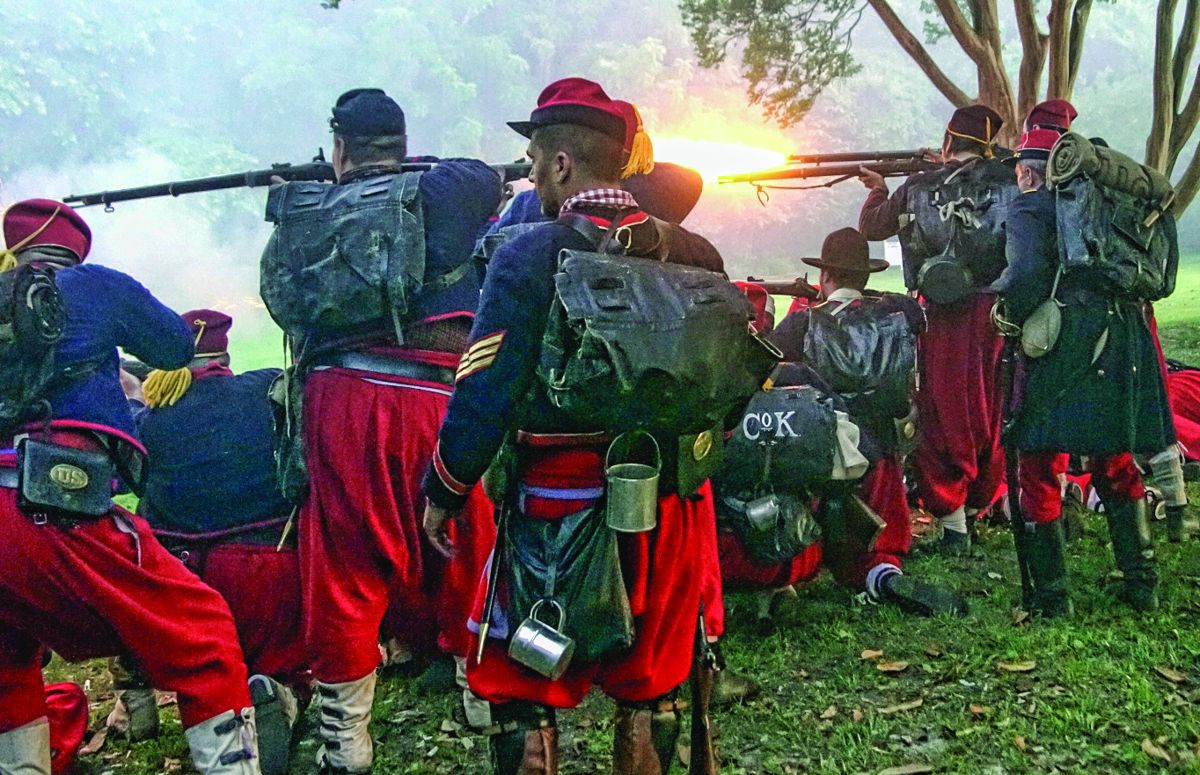 5th N.Y. Battle against the Confederates at Gaine’s Mill. (Tom George Davison)
