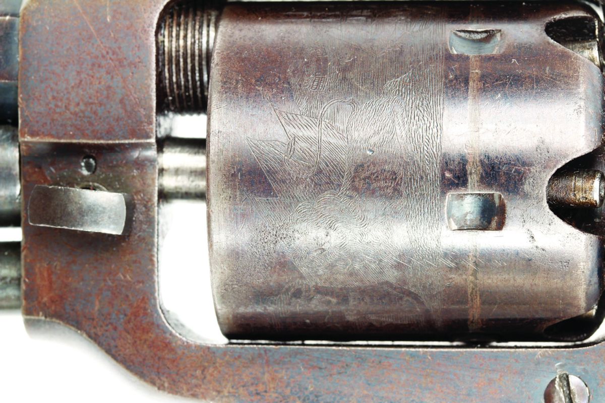 Lion panel found on Whitney Navy cylinders.