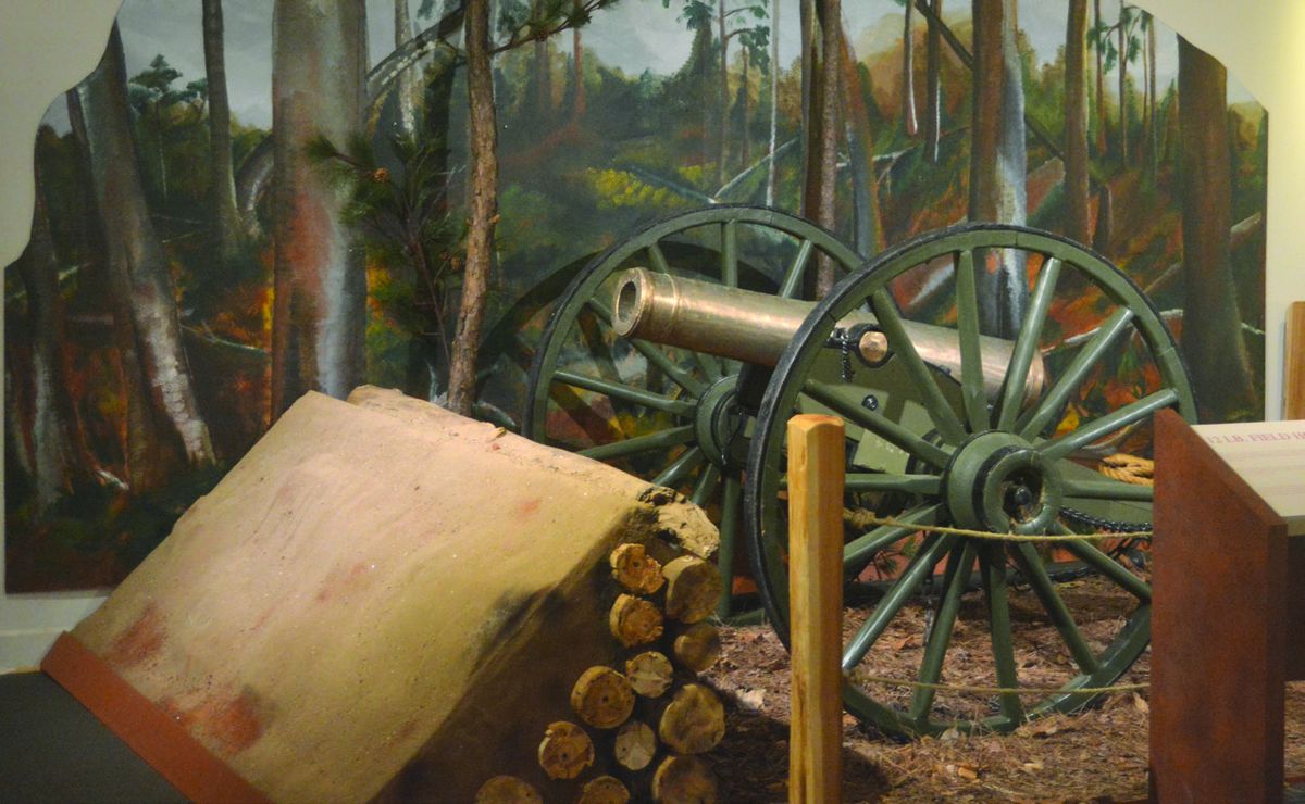 Artillery display in visitors’ center.