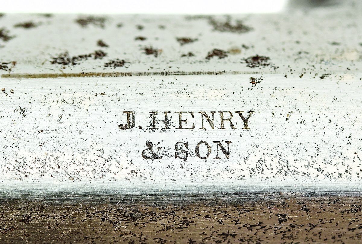 J. Henry rifle barrel marking.