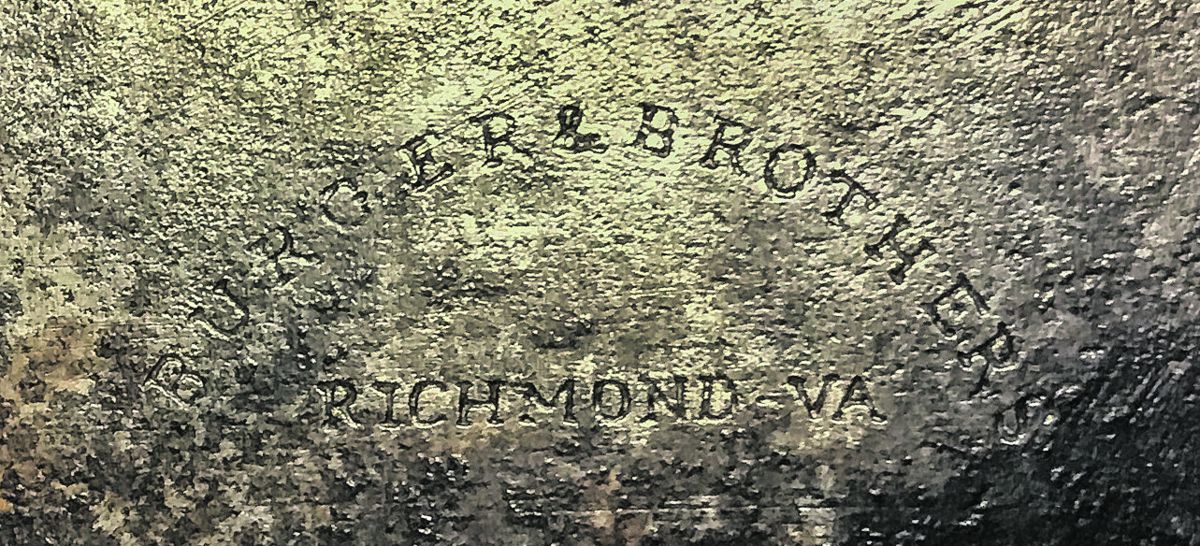 Fake stamped Confederate edged weapon maker “Burger & Brother, Richmond, VA.”