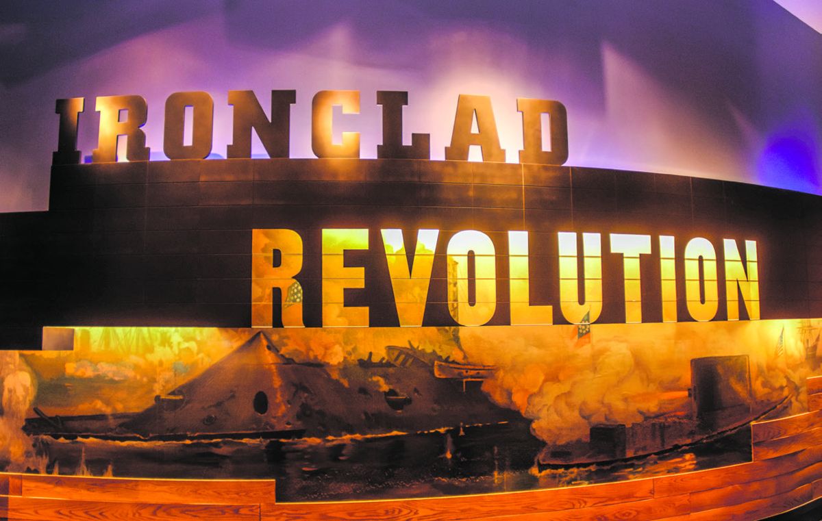 The Ironclad Revolution exhibit at the Mariners’ Museum features artifacts and exhibits connected with the ironclads that fought in the Battle of Hampton Roads on March 9, 1862.