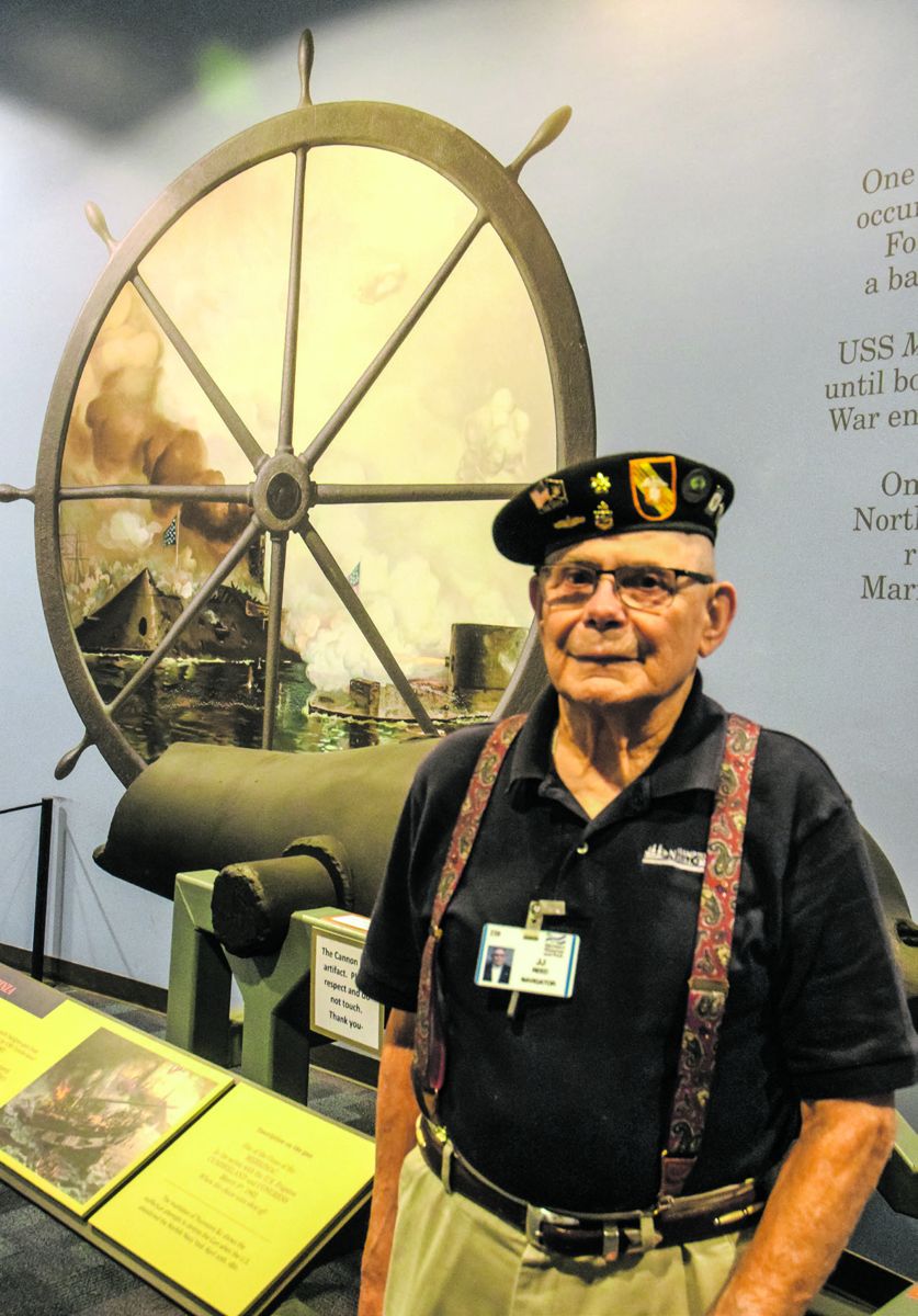 J.J. Reed, a U.S. Navy veteran, is a museum volunteer. “I learn as much from the people I talk to here as I do from the books.”