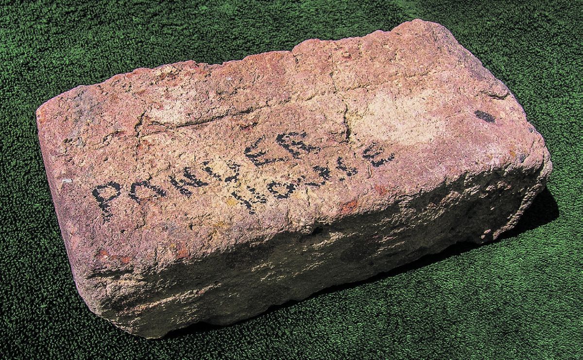 Ponder house brick from the Beverly DuBose Jr. collection.