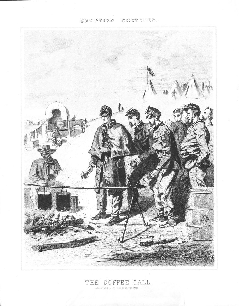 Campaign sketches. The coffee call. Published by Prange & (Library of Congress)