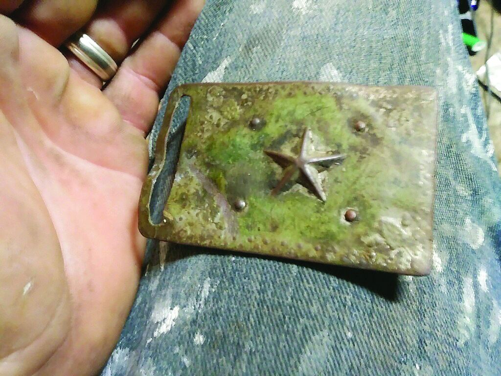 Obverse of the only known excavated “Waco Guard” belt plate.