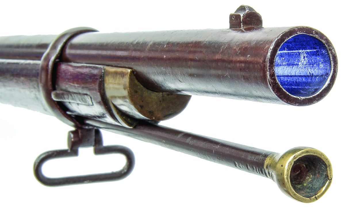 Close up of the 7-groove bore of a Whitney Enfield Rifle Musket.