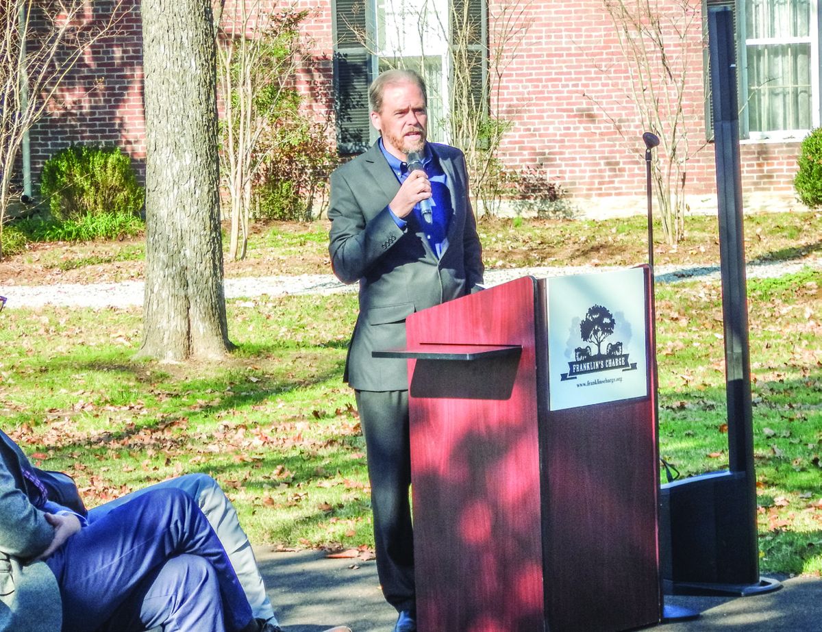 Battle of Franklin Trust CEO Eric Jacobson addresses the (All photos by Gregory L. Wade)