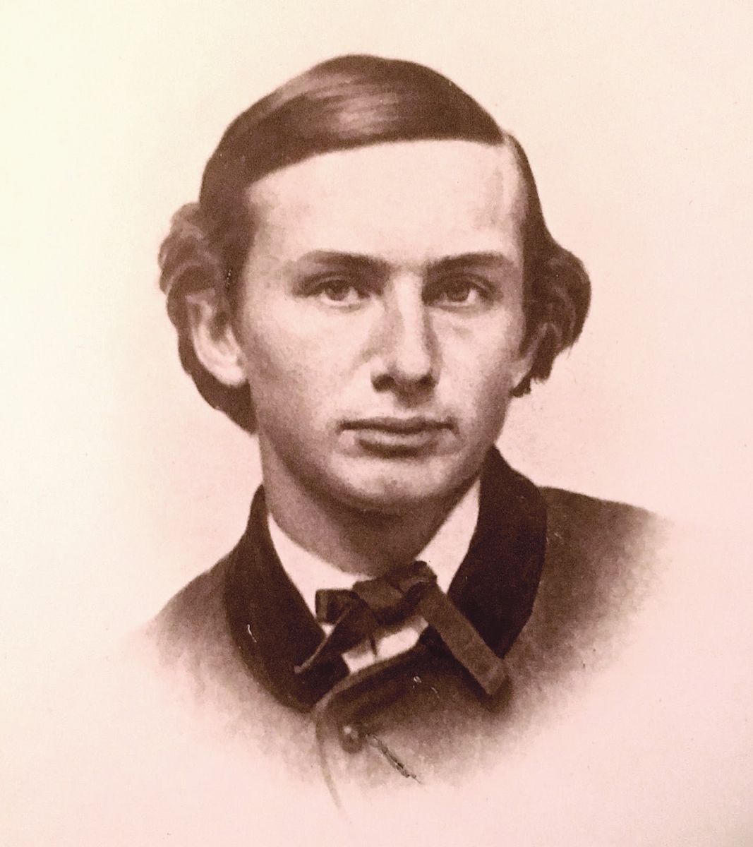 An enlargement of an image of Samuel Shelton Gould, a 13th Massachusetts private. (Author’s collection)