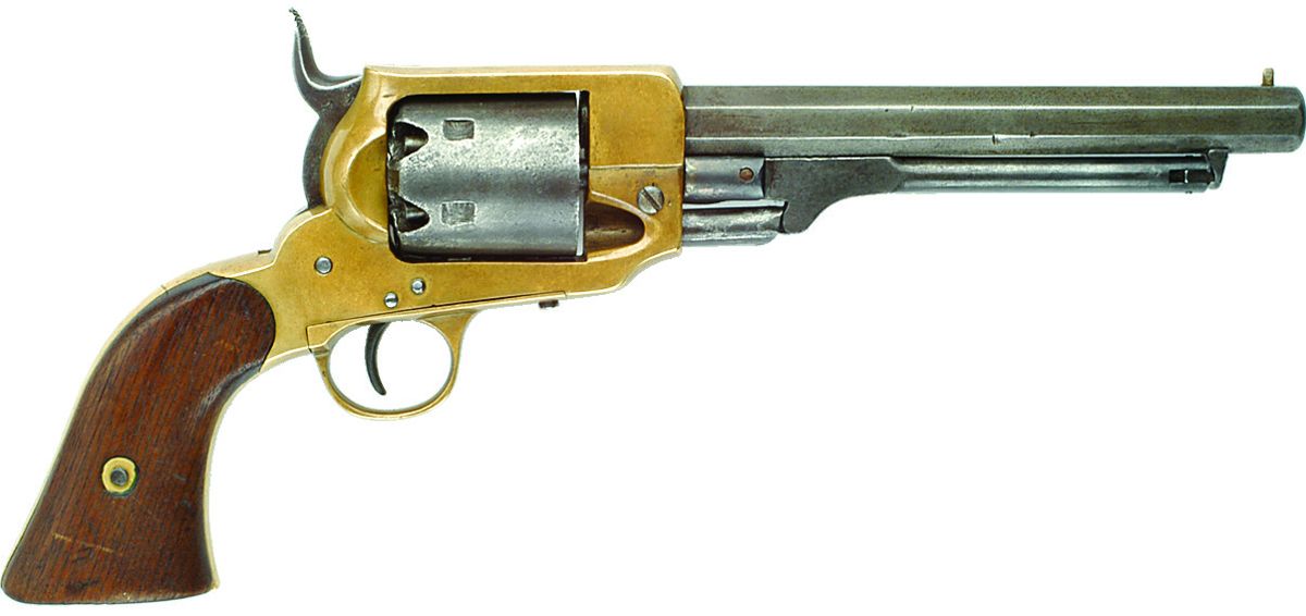 Original Confederate Spiller & Burr revolver serial #446. This is an example of a lightly cleaned weapon in very good condition.