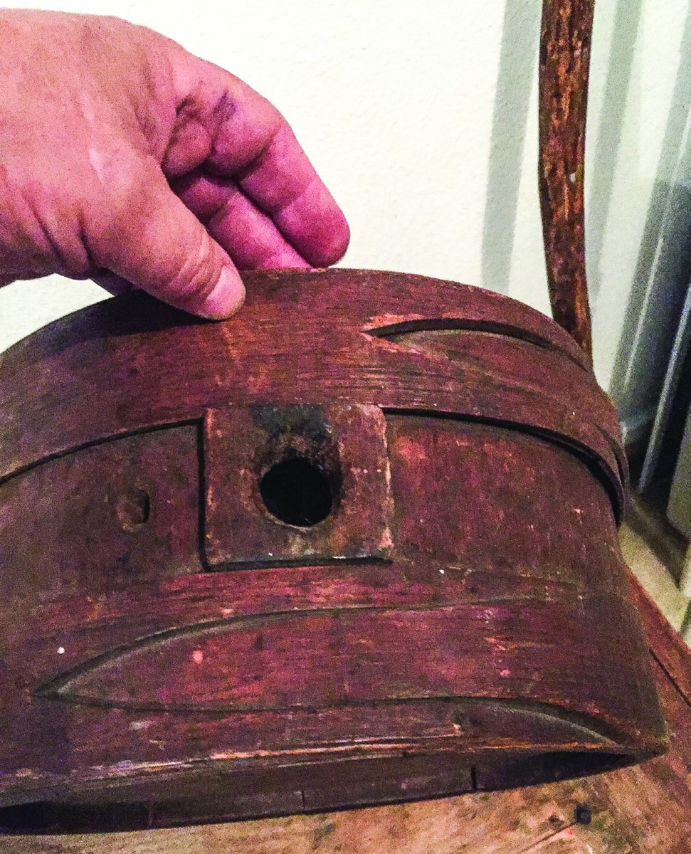 Typical late 18th – early 19th century American military canteen made by barrel maker.