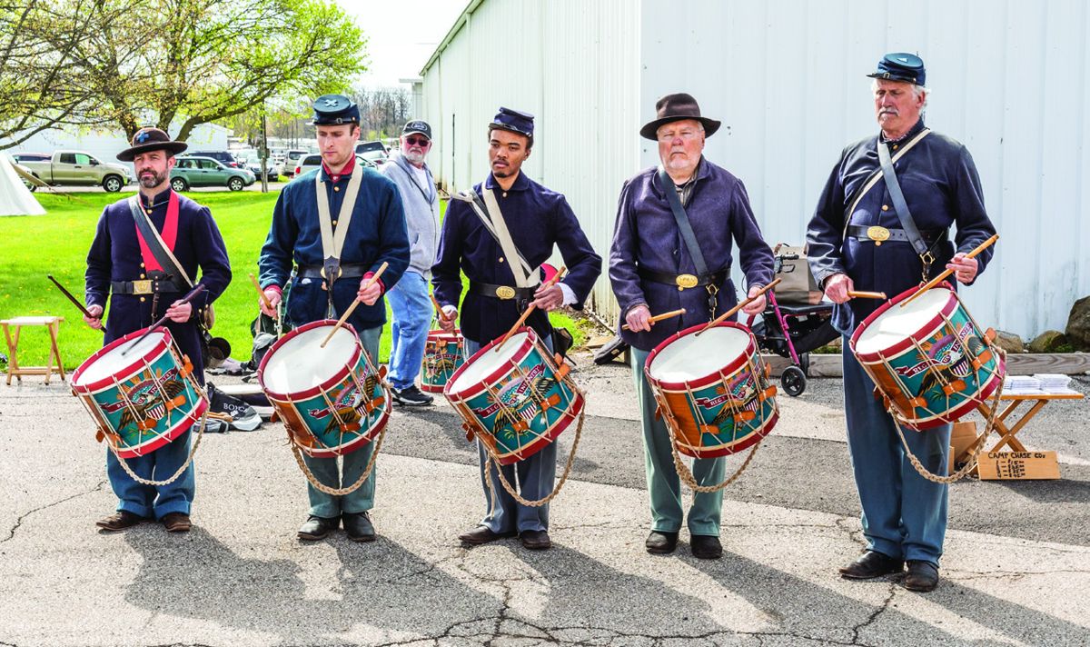 Above two photos. Camp Chase Fife & Drum Corp managed by Tom Kuhn (not shown).