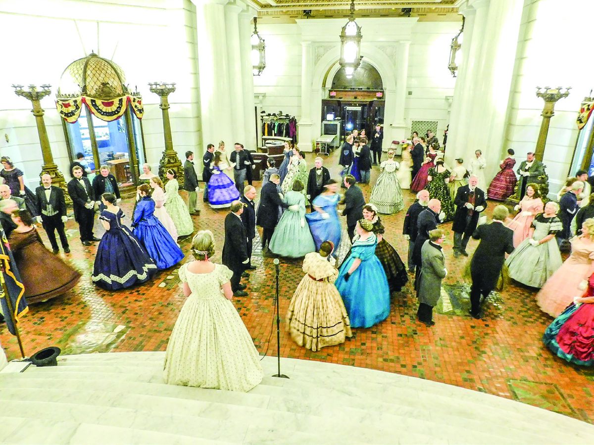 Dancers enjoying the festivities at the Pennsylvania State Capital.
