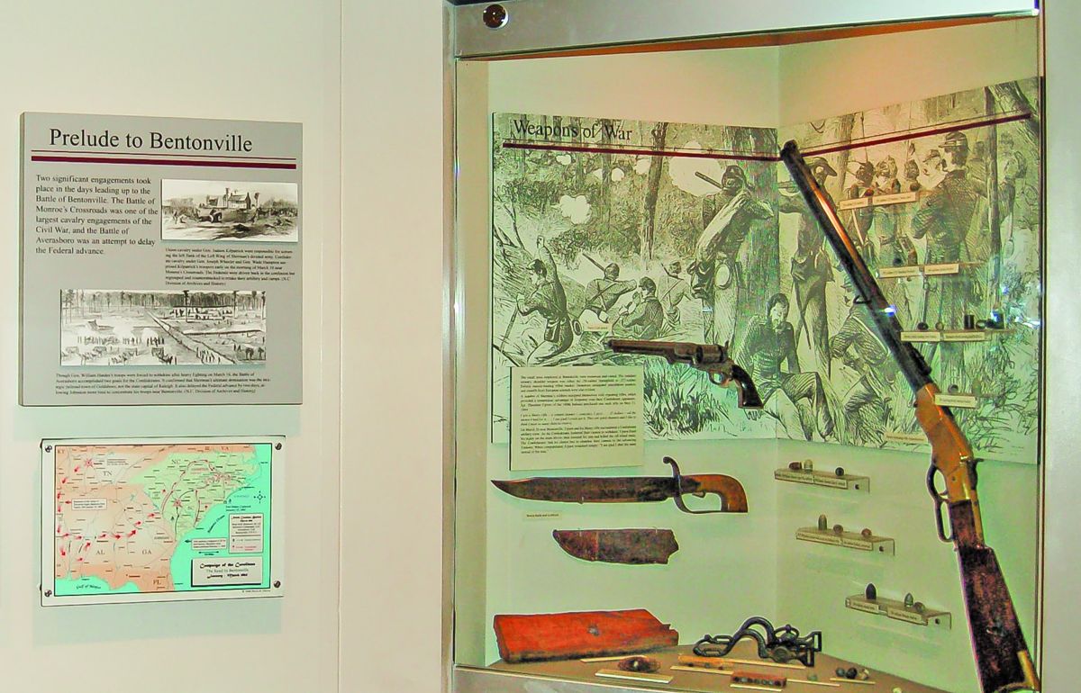 The visitors’ center contains numerous artifacts and other exhibits.
