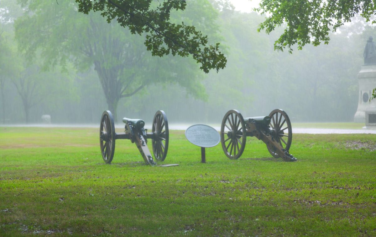Heavy rainfall on the Shiloh National Battlefield Park reduced the activities scheduled.