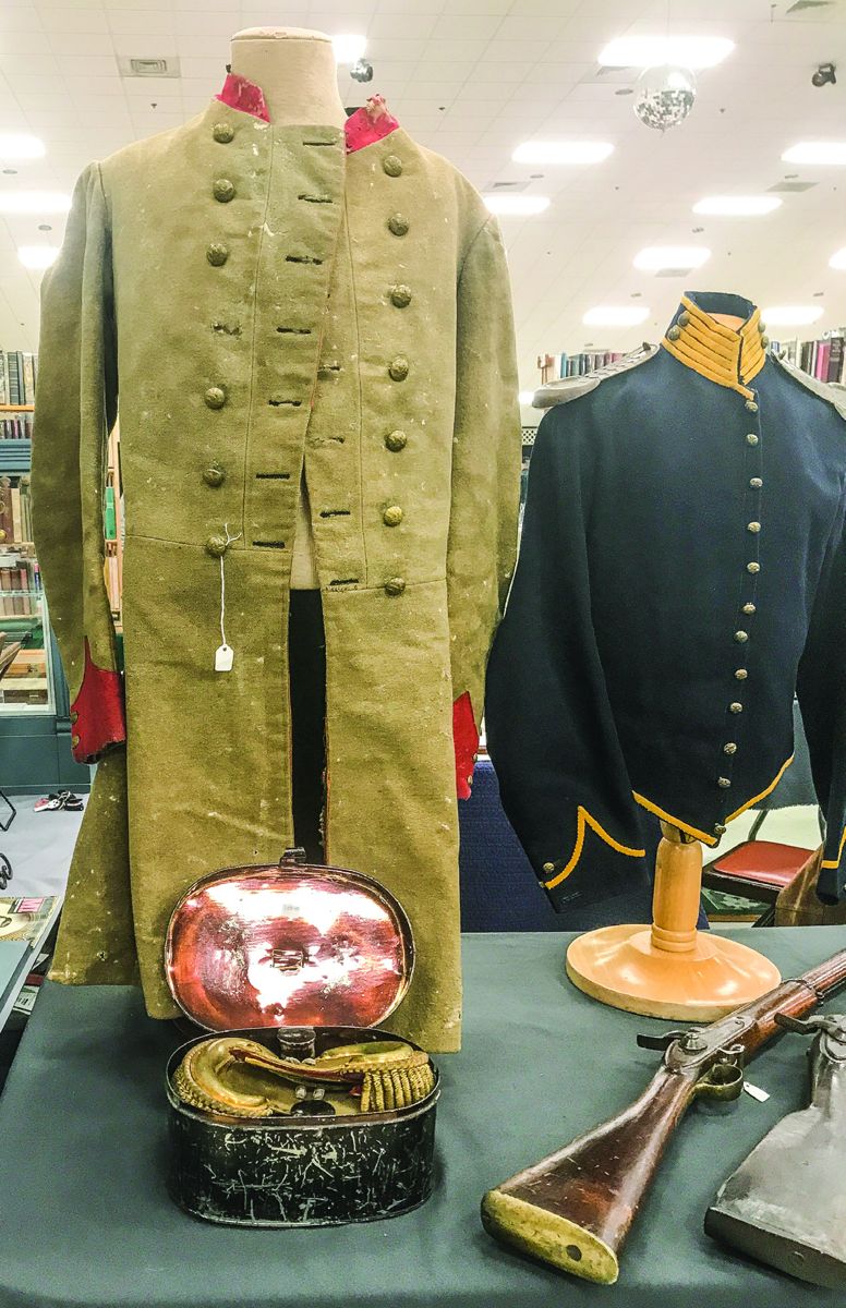 Civil War uniforms are a rarity in todays collector market. However, several were displayed.